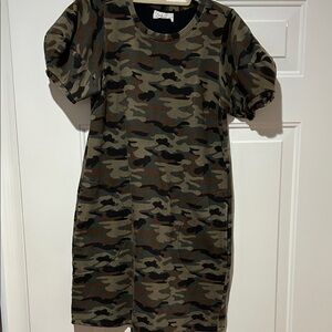 Velvet Camouflage Kids Dress